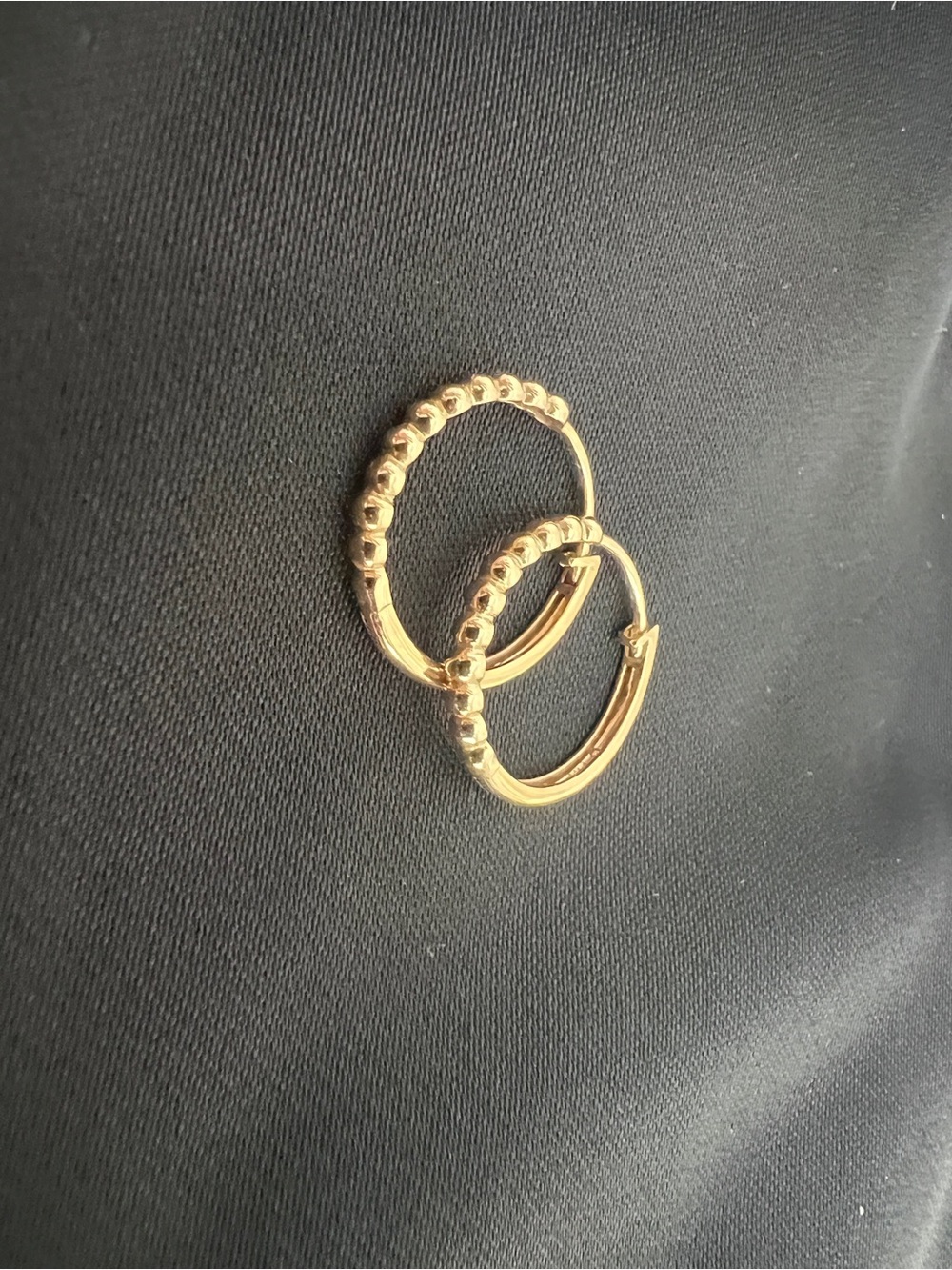 Mejuri Beaded Small Hoops | Solid 14K Gold | Authentic - Picture 7 of 9